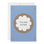 FLUFFY CLOUD INVITATION CARD BLUE