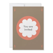 FLUFFY CLOUD INVITATION CARD BROWN