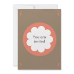 FLUFFY CLOUD INVITATION CARD BROWN