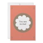 FLUFFY CLOUD INVITATION CARD ORANGE