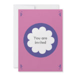 FLUFFY CLOUD INVITATION CARD PINK