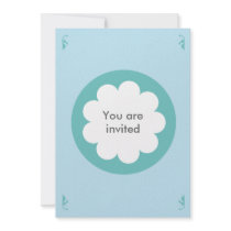 FLUFFY CLOUD INVITATION CARD SKYBLUE
