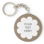 FLUFFY CLOUD KEYCHAIN BROWN