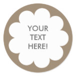 FLUFFY CLOUD STICKER BROWN