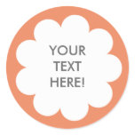 FLUFFY CLOUD STICKER ORANGE