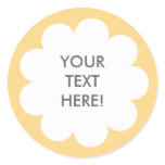 FLUFFY CLOUD STICKER YELLOW