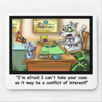 Fluffy Cohen Attorney @ Claw Funny Cat Gifts, etc mousepads