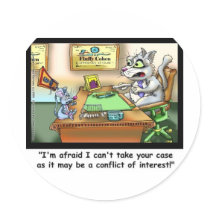 Fluffy Cohen Attorney @ Claw Funny Cat Gifts, etc stickers