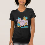 fluffy dog and friends cartoon art shirts