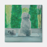 Fluffy Dogs Refrigerator Magnet