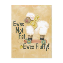 Fluffy Ewes Postcard