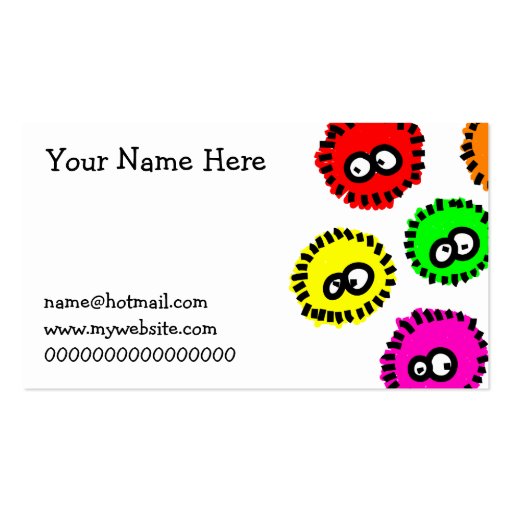 Fluffy Germs Business Card Templates (front side)