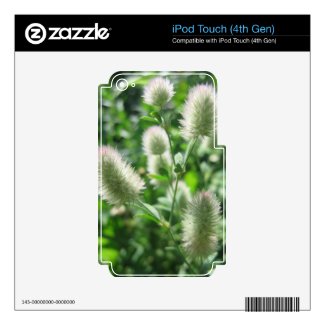 Fluffy Green Decals For iPod Touch 4G