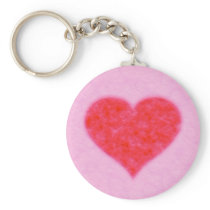 fluffy heart keychains