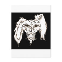 Fluffy Lil Bunny on Black Postcard