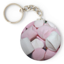 Fluffy marshmallow keychain