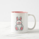 Fluffy Pink and White Bunny Tshirts and Gifts Coffee Mugs
