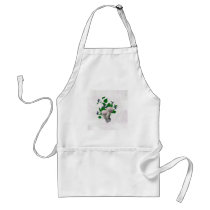 Fluffy Pink Mushrooms and Violets Apron
