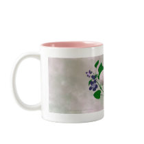 Fluffy Pink Mushrooms and Violets Drinkware mugs