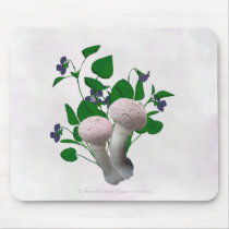 Fluffy Pink Mushrooms Violets Mousepad by Rockangel1 Fluffy Pink Mushrooms Violets Mousepad
