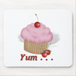Fluffy Pink Yum! Mousepads