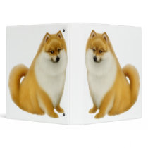 Fluffy Pomeranian Dog Avery Binder by twopurringcats Fluffy Pomeranian Dog Avery Binder