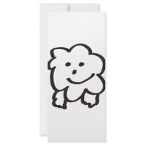 fluffy sheep rack card