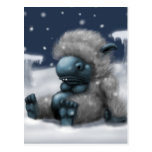 Fluffy Snow Monster Postcard
