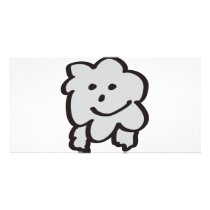 fluffy the sheep photo card template