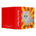 Fluffy White Kitten Binder
