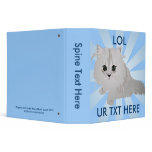 Fluffy White Kitten Binder