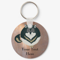 Fluffy Wolf Keychain by Customizables Fluffy Wolf Keychain