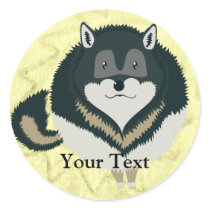 Fluffy Wolf Stickers by Customizables Fluffy Wolf Stickers