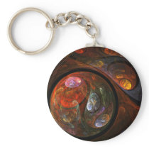 Fluid Connection Abstract Art Keychain