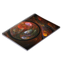 Fluid Connection Abstract Art Notebook