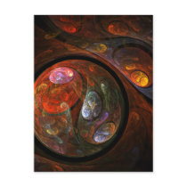 Fluid Connection Abstract Art Postcard
