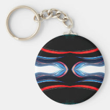 Fluid Harmonics Urban Futuristic Modern Art Key Chain