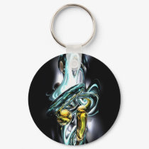 Fluidity Abstract Keychain
