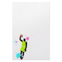 Fluo Basketball Player Stationery