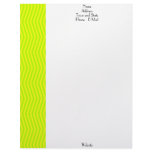 Fluo Green Yellow Zigzag Letterhead Template