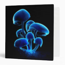 fluorescence, mushrooms, Binder with custom graphic design