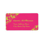 Fluorescent Flourish Unique Address Labels