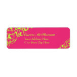 Fluorescent Flourish Unique Address Labels