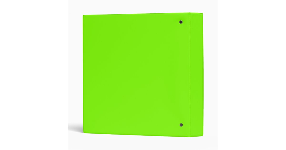 fluorescent green 3 ring binder Zazzle