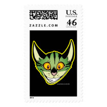 Fluorescent Green Cat postage