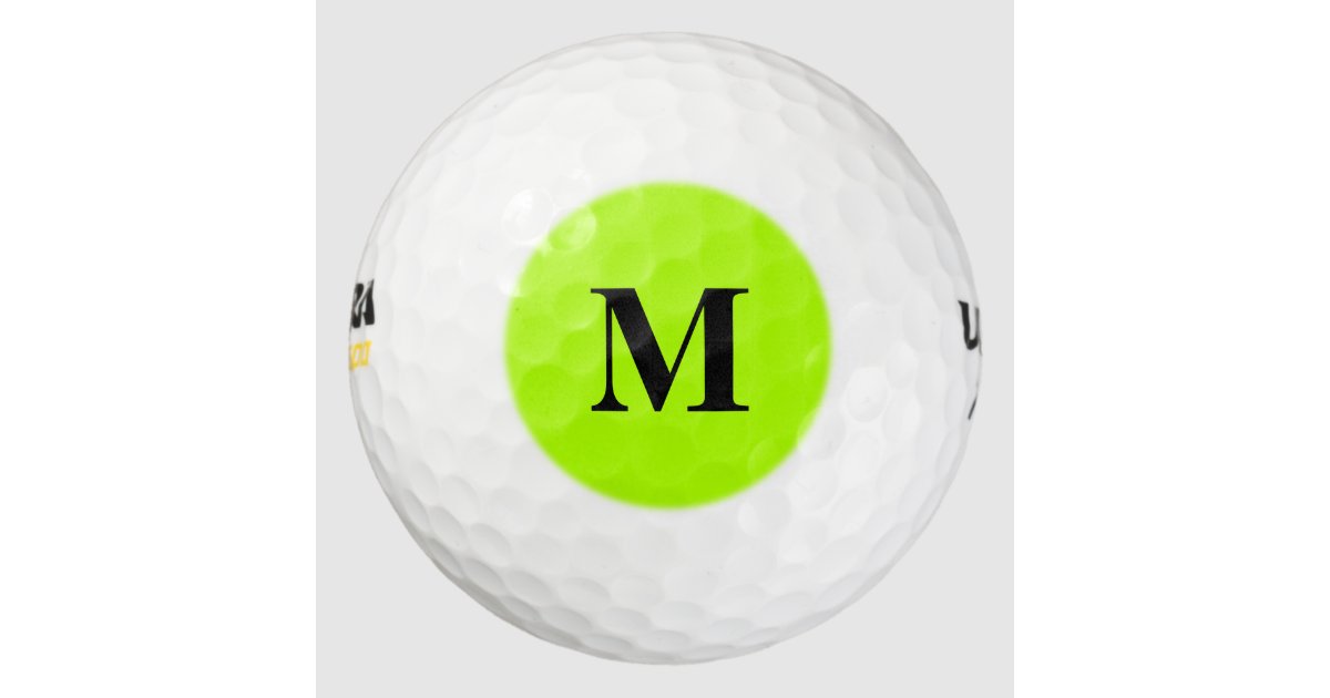 Fluorescent Green Solid Color Golf Balls Zazzle
