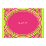 Fluorescent / Neon Wedding Reception RSVP Personalized Invitations