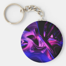 Fluorescent Passions Abstract Keychain
