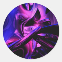 Fluorescent Passions Abstract Sticker