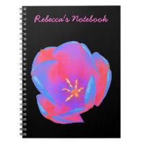 Fluorescent Tulip Customizable Notebook